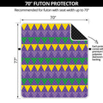 Geometric Mardi Gras Pattern Print Futon Protector