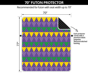 Geometric Mardi Gras Pattern Print Futon Protector