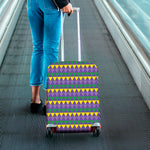 Geometric Mardi Gras Pattern Print Luggage Cover