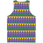 Geometric Mardi Gras Pattern Print Men's Tank Top