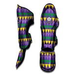 Geometric Mardi Gras Pattern Print Muay Thai Shin Guard