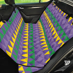 Geometric Mardi Gras Pattern Print Pet Car Back Seat Cover