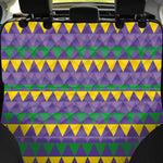 Geometric Mardi Gras Pattern Print Pet Car Back Seat Cover