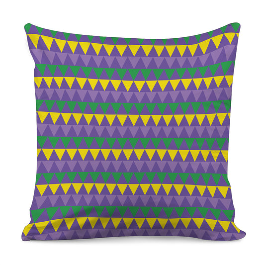 Geometric Mardi Gras Pattern Print Pillow Cover