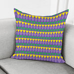 Geometric Mardi Gras Pattern Print Pillow Cover