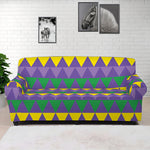 Geometric Mardi Gras Pattern Print Sofa Cover