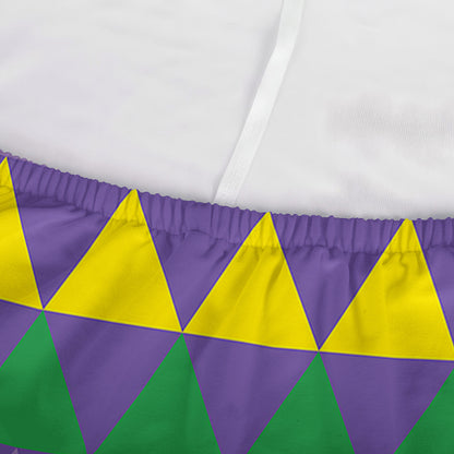 Geometric Mardi Gras Pattern Print Sofa Cover