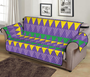 Geometric Mardi Gras Pattern Print Sofa Protector