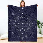 Geometric Moon Phase Print Blanket