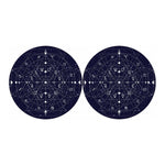 Geometric Moon Phase Print Car Coasters