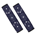 Geometric Moon Phase Print Car Seat Belt Covers