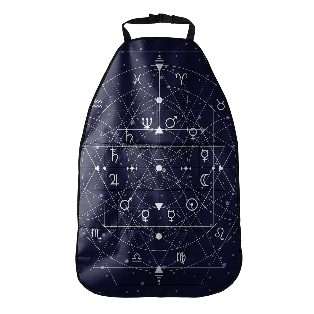 Geometric Moon Phase Print Car Seat Organizers