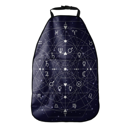 Geometric Moon Phase Print Car Seat Organizers