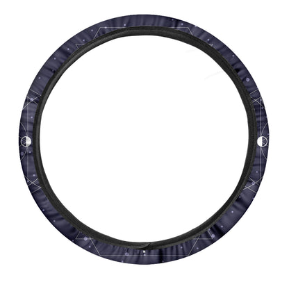 Geometric Moon Phase Print Car Steering Wheel Cover