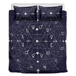 Geometric Moon Phase Print Duvet Cover Bedding Set