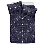 Geometric Moon Phase Print Duvet Cover Bedding Set