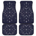 Geometric Moon Phase Print Front and Back Car Floor Mats