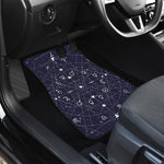 Geometric Moon Phase Print Front and Back Car Floor Mats