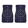 Geometric Moon Phase Print Front Car Floor Mats