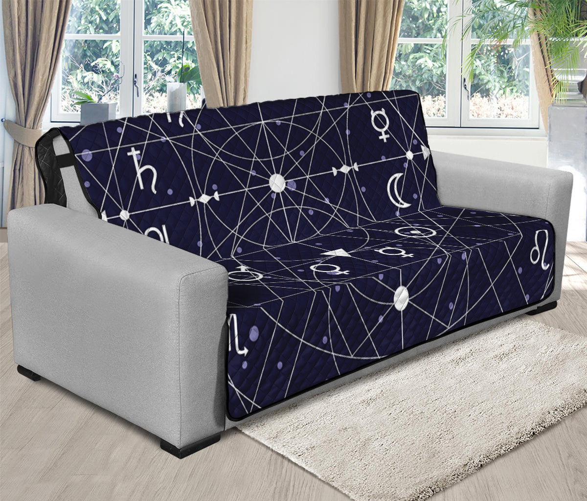 Geometric Moon Phase Print Futon Protector