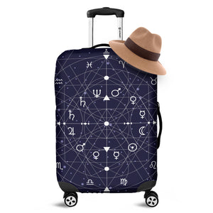 Geometric Moon Phase Print Luggage Cover