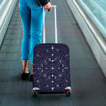 Geometric Moon Phase Print Luggage Cover