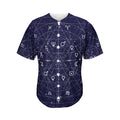 Geometric Moon Phase Print Men's Baseball Jersey
