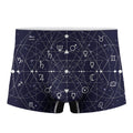 Geometric Moon Phase Print Men's Boxer Briefs