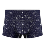 Geometric Moon Phase Print Men's Boxer Briefs