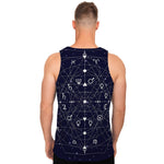Geometric Moon Phase Print Men's Tank Top