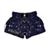 Geometric Moon Phase Print Muay Thai Boxing Shorts