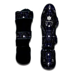 Geometric Moon Phase Print Muay Thai Shin Guard