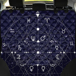 Geometric Moon Phase Print Pet Car Back Seat Cover