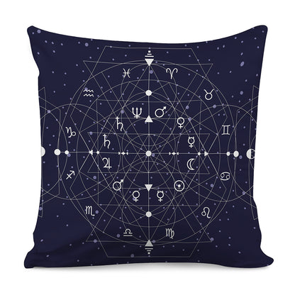 Geometric Moon Phase Print Pillow Cover
