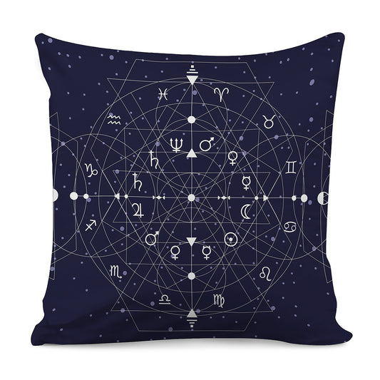 Geometric Moon Phase Print Pillow Cover