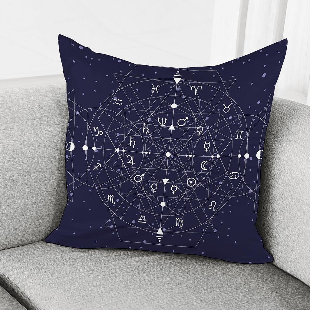 Geometric Moon Phase Print Pillow Cover