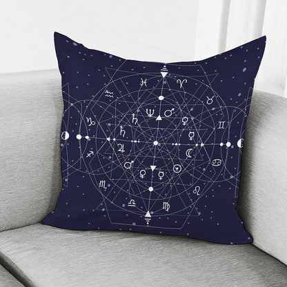 Geometric Moon Phase Print Pillow Cover