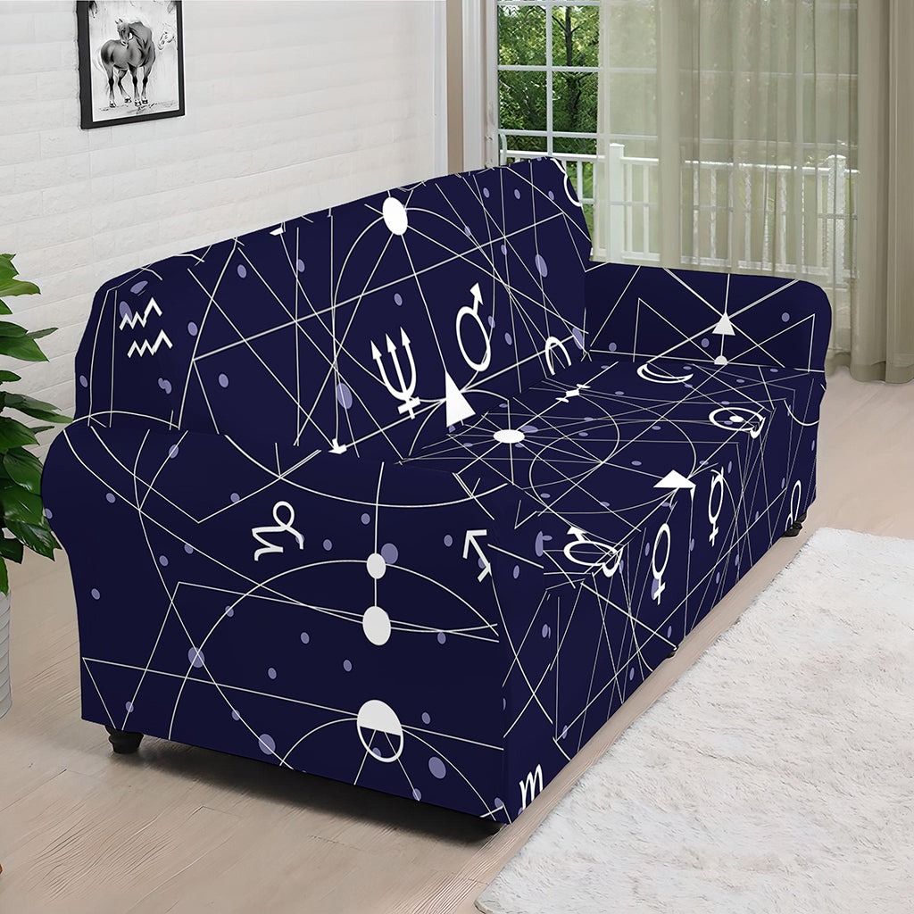 Geometric Moon Phase Print Sofa Cover
