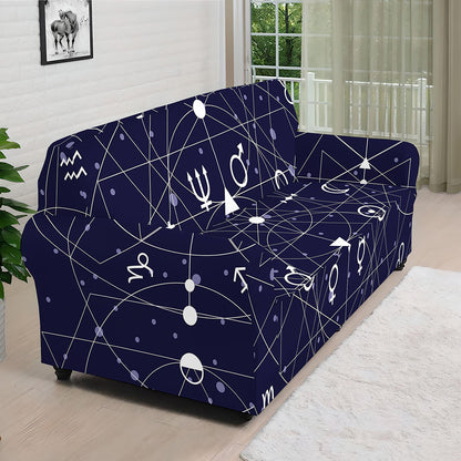 Geometric Moon Phase Print Sofa Cover