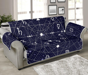 Geometric Moon Phase Print Sofa Protector