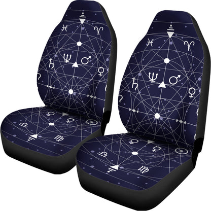 Geometric Moon Phase Print Universal Fit Car Seat Covers