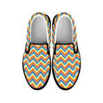 Geometric Native American Pattern Print Black Slip On Shoes
