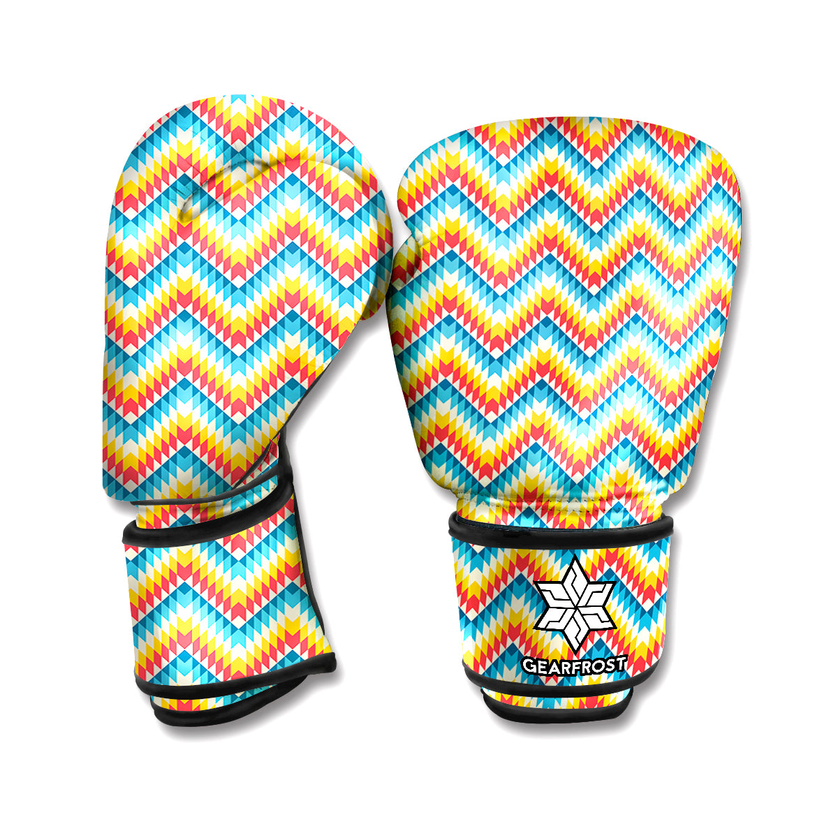 Geometric Native American Pattern Print Boxing Gloves