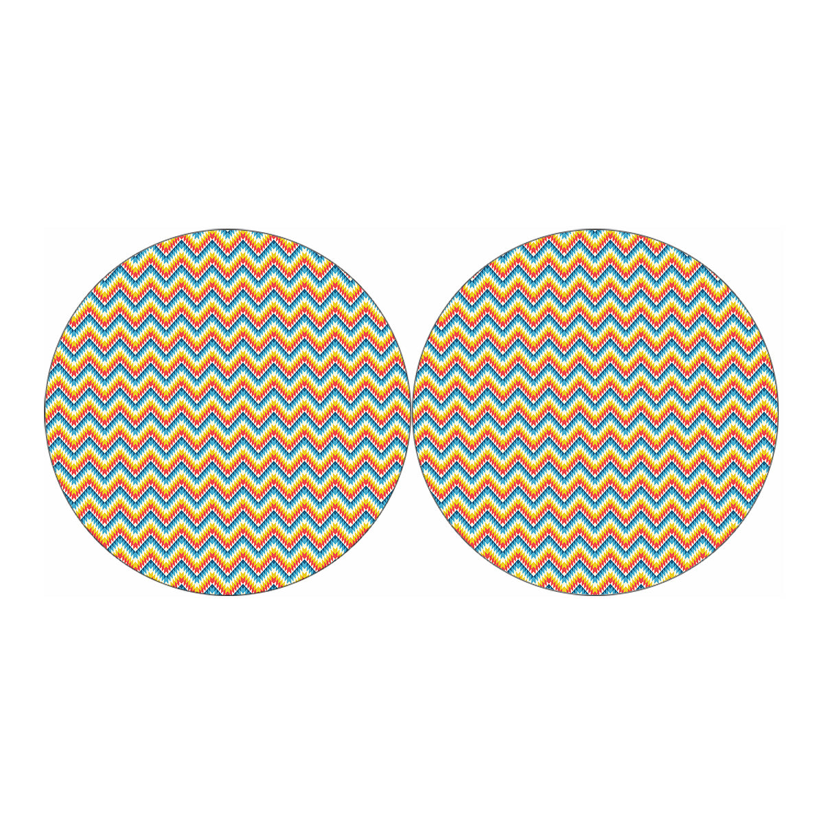 Geometric Native American Pattern Print Car Coasters