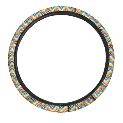 Geometric Native American Pattern Print Car Steering Wheel Cover