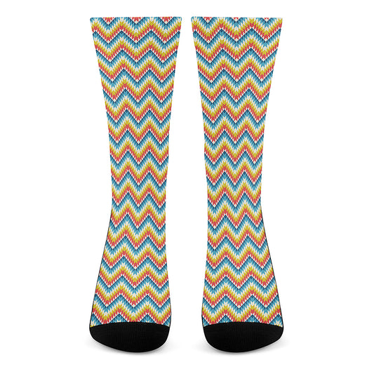 Geometric Native American Pattern Print Crew Socks