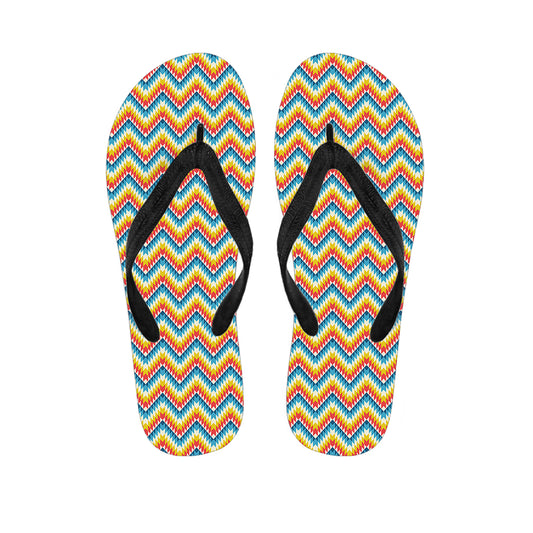 Geometric Native American Pattern Print Flip Flops