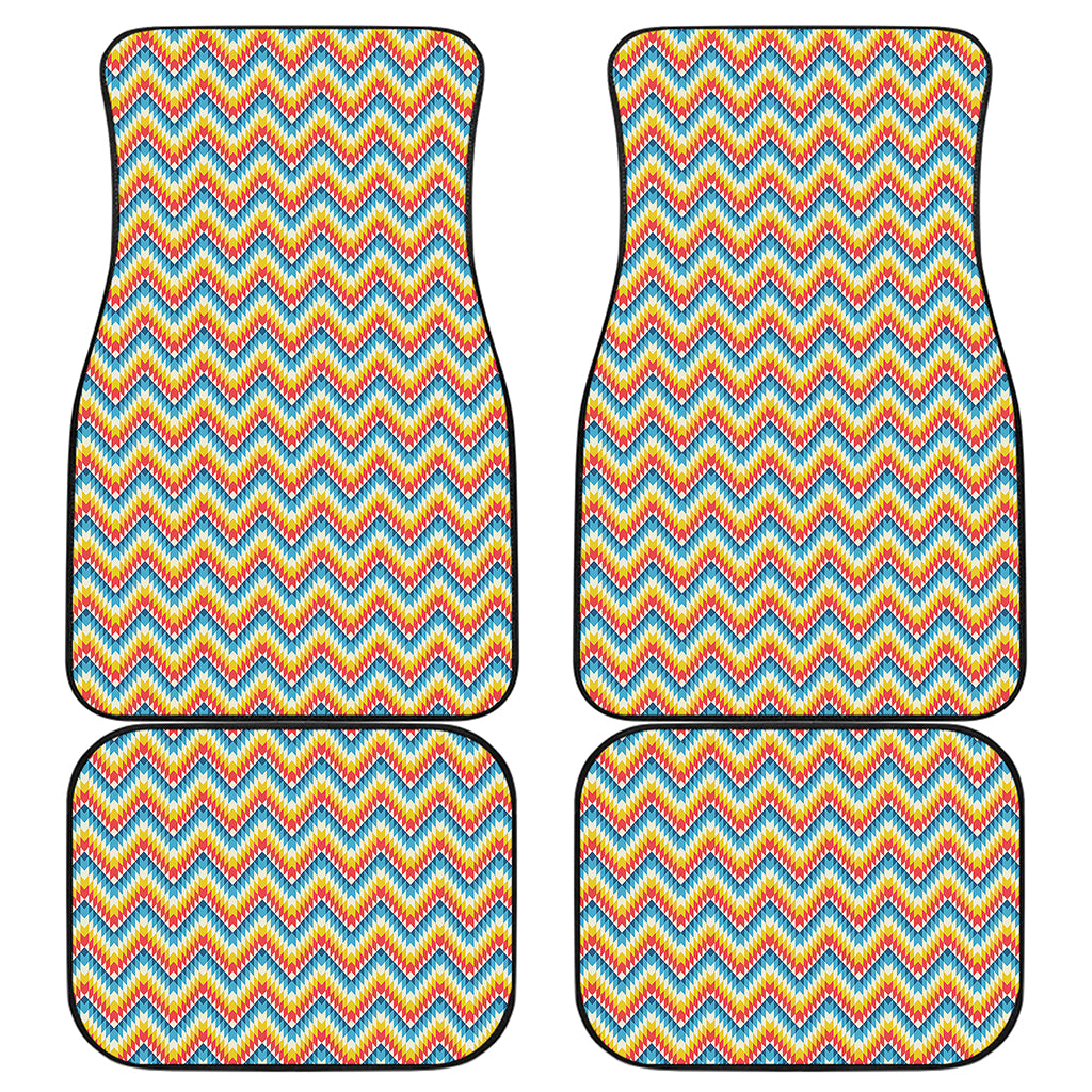 Geometric Native American Pattern Print Front and Back Car Floor Mats