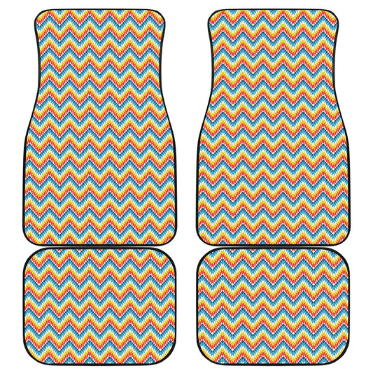 Geometric Native American Pattern Print Front and Back Car Floor Mats