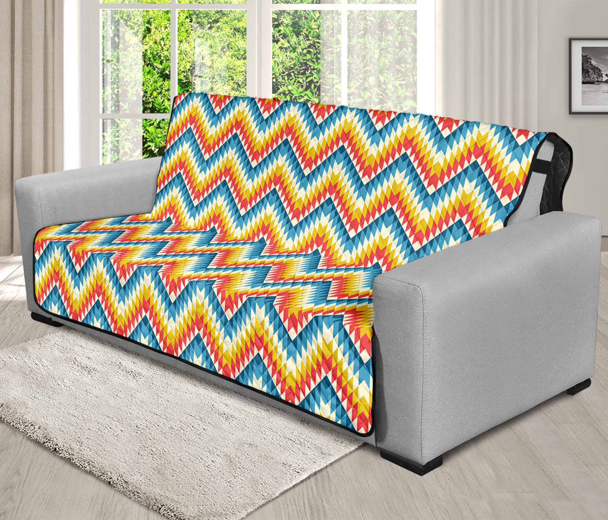 Geometric Native American Pattern Print Futon Protector